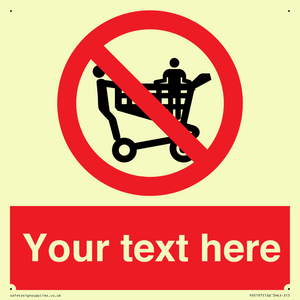 Custom No Climbing on Trolley Sign